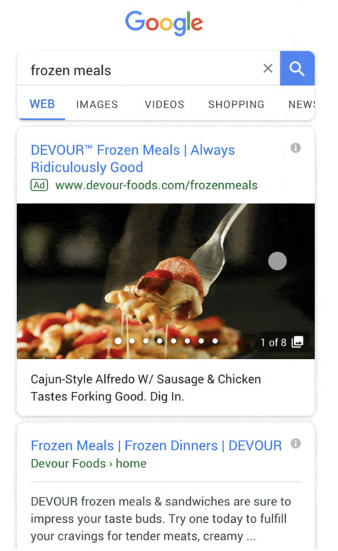 Gallery Ad Example - Devour Meals