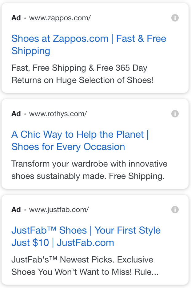 paid ad results on new mobile SERP