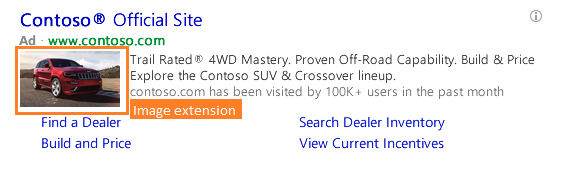 Microsoft Advertising (formerly Bing Ads) Image Extension