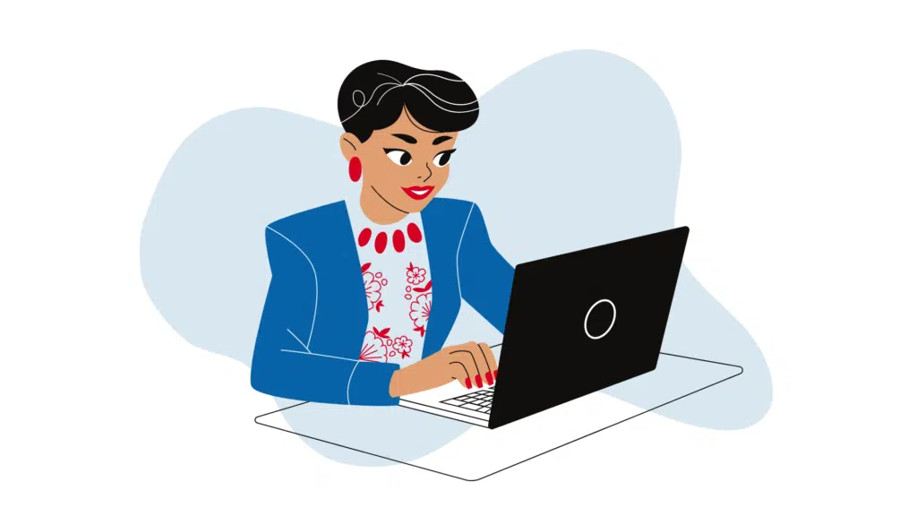 Person typing on laptop